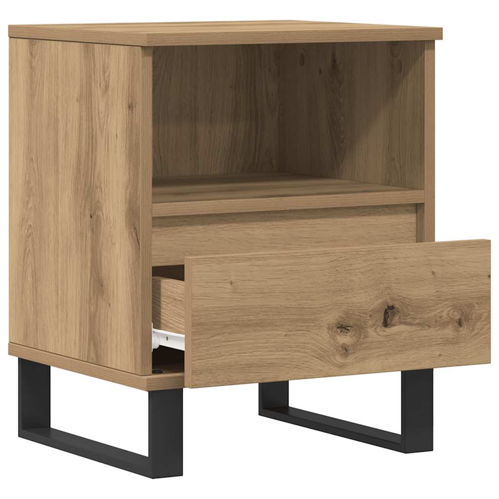 Table de chevet chêne artisanal 40x35x50 cm bois d’ingénierie - XIOS