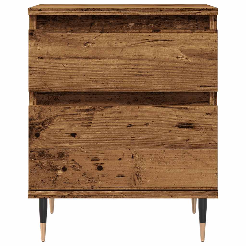 Tables de chevet 2 pcs vieux bois 40x35x50 cm bois d’ingénierie - XIOS