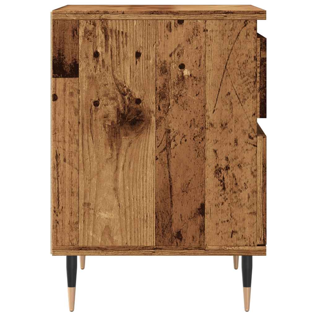Tables de chevet 2 pcs vieux bois 40x35x50 cm bois d’ingénierie - XIOS