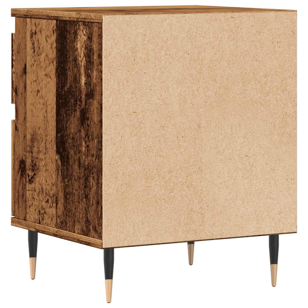 Tables de chevet 2 pcs vieux bois 40x35x50 cm bois d’ingénierie - XIOS