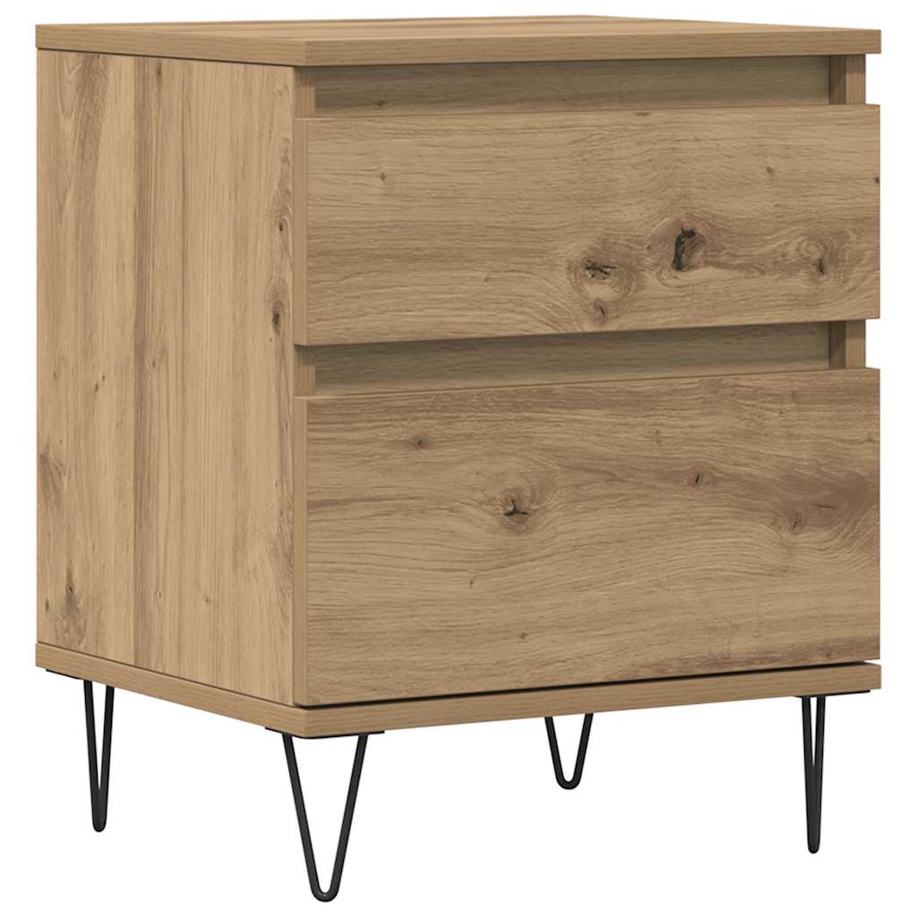 Table de chevet chêne artisanal 40x35x50 cm bois d’ingénierie - XIOS