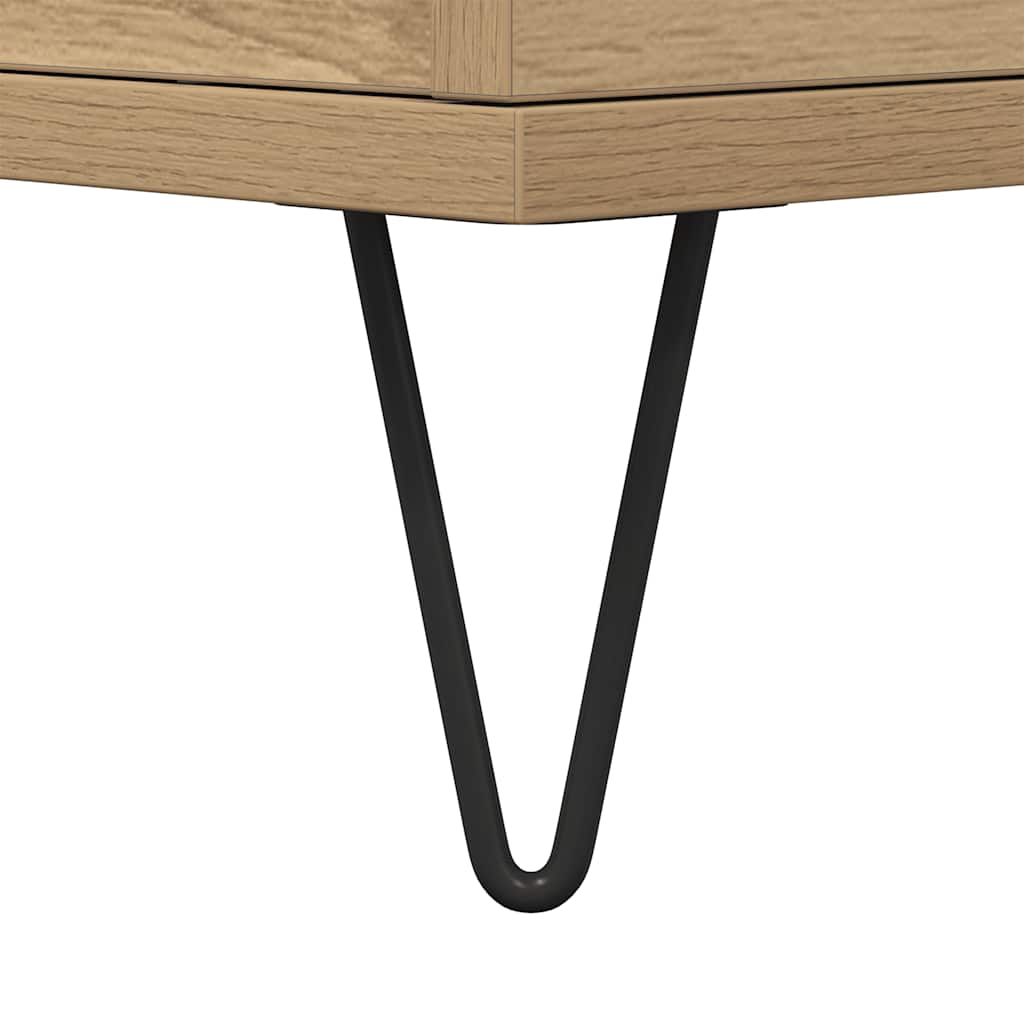 Table de chevet chêne artisanal 40x35x50 cm bois d’ingénierie - XIOS