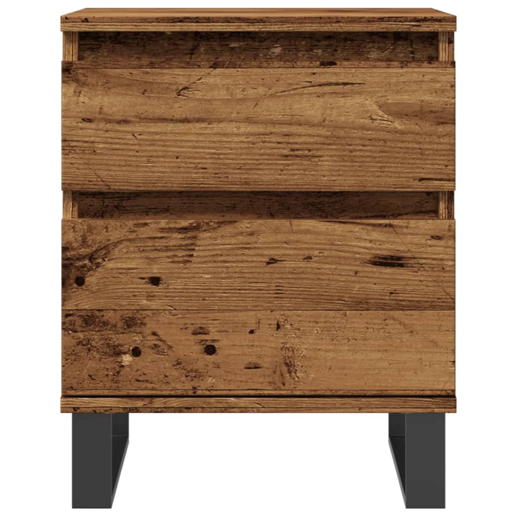 Tables de chevet 2 pcs vieux bois 40x35x50 cm bois d’ingénierie - XIOS