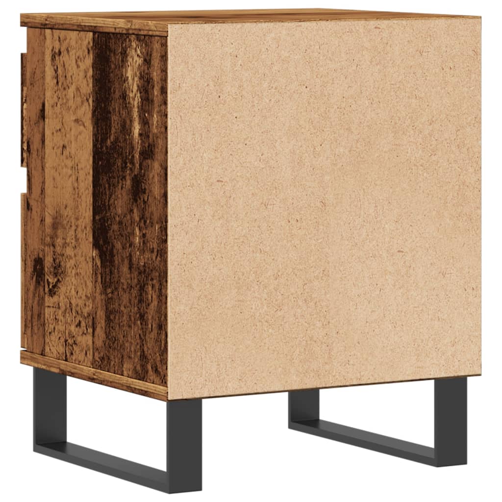Tables de chevet 2 pcs vieux bois 40x35x50 cm bois d’ingénierie - XIOS