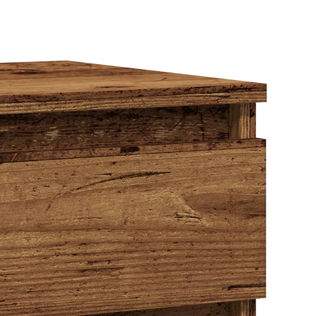 Tables de chevet 2 pcs vieux bois 40x35x50 cm bois d’ingénierie - XIOS