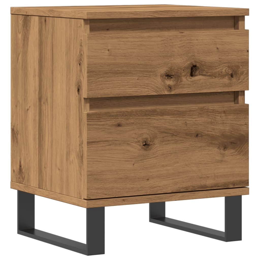 Table de chevet chêne artisanal 40x35x50 cm bois d’ingénierie - XIOS