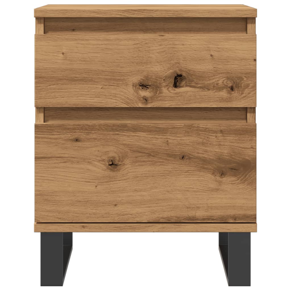 Table de chevet chêne artisanal 40x35x50 cm bois d’ingénierie - XIOS