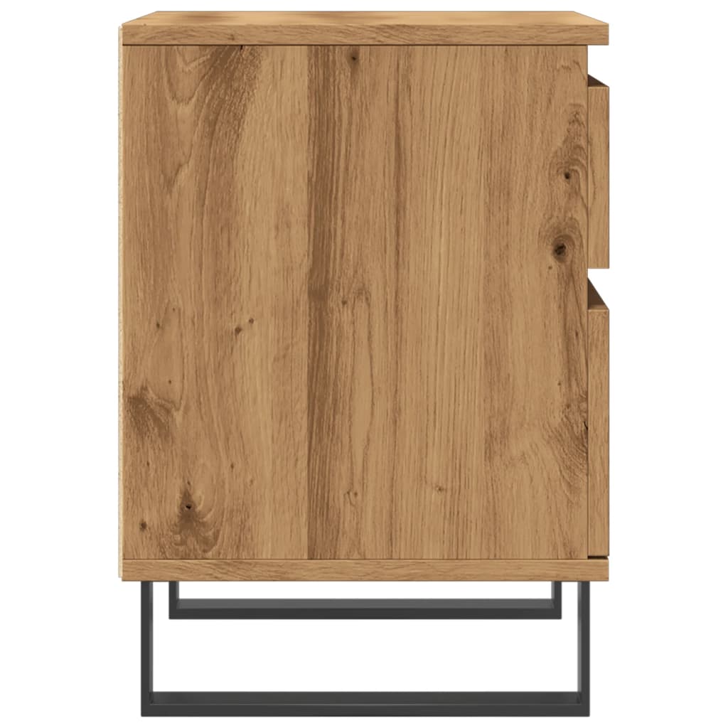 Table de chevet chêne artisanal 40x35x50 cm bois d’ingénierie - XIOS