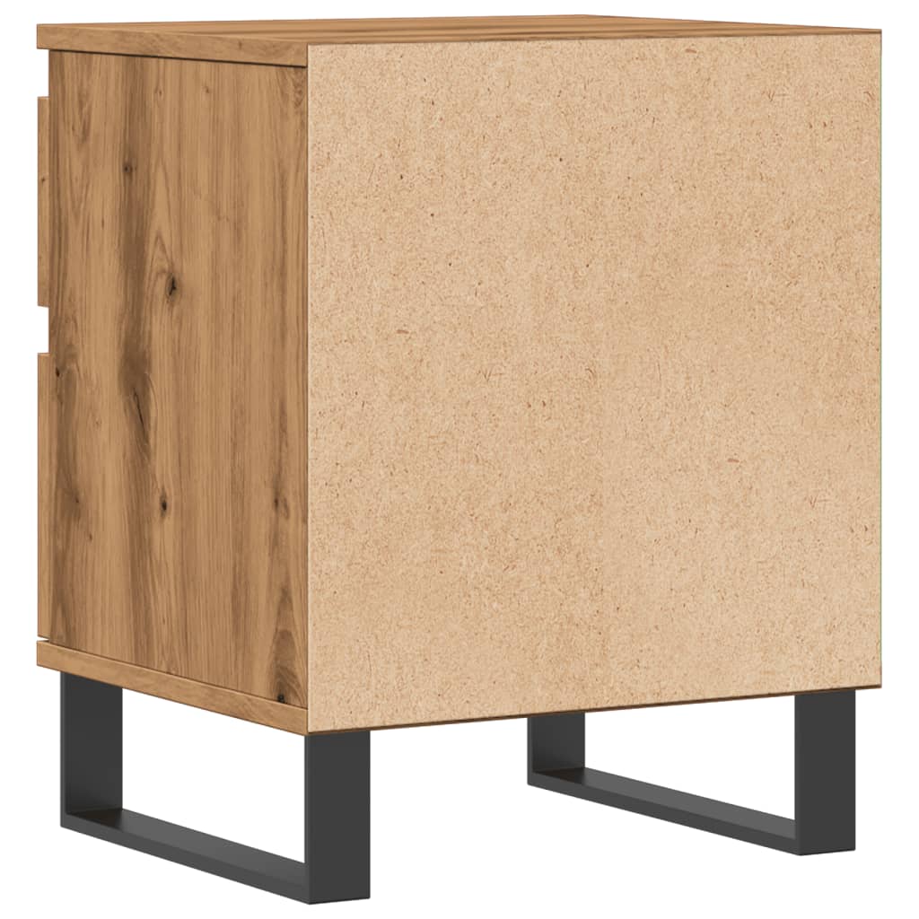 Table de chevet chêne artisanal 40x35x50 cm bois d’ingénierie - XIOS