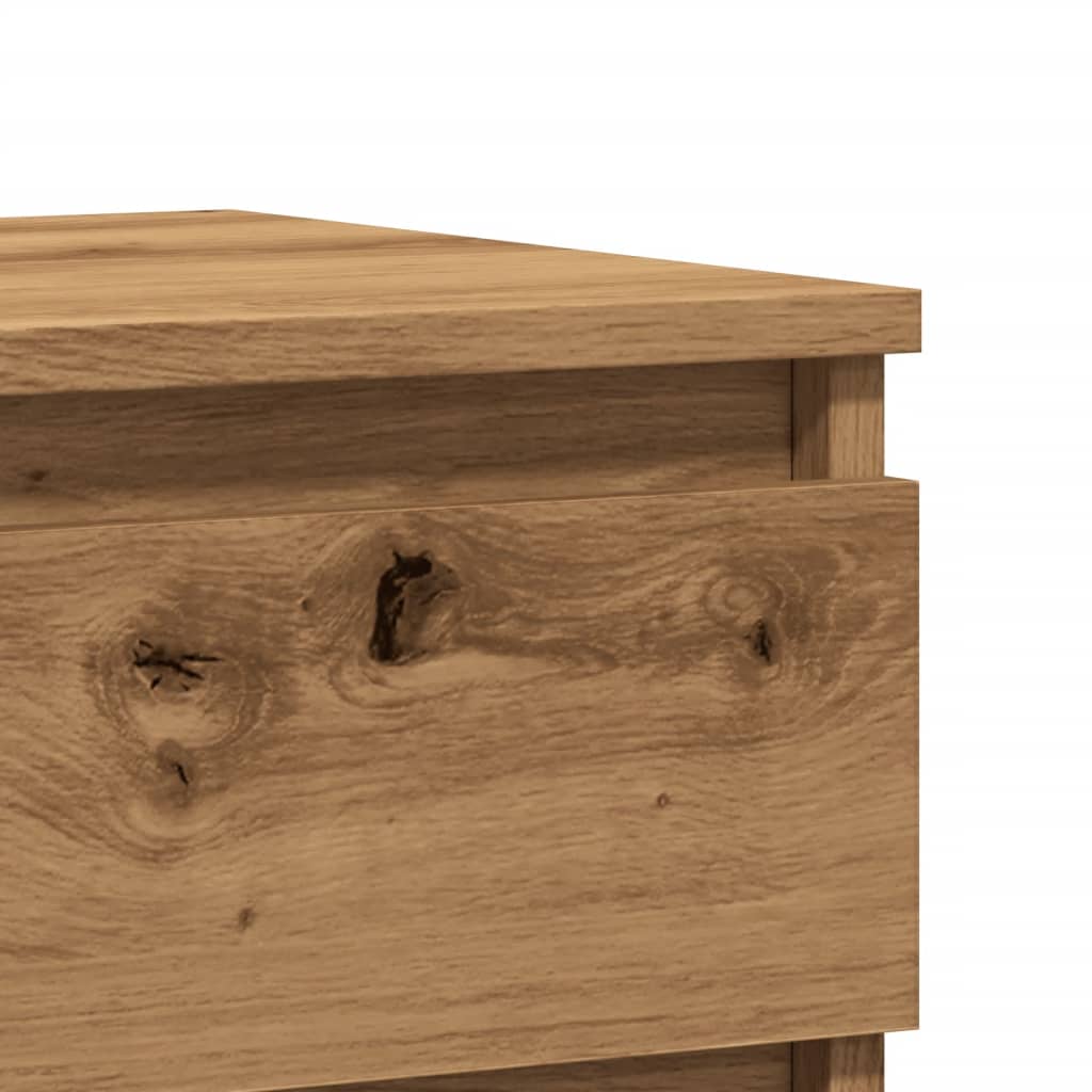Table de chevet chêne artisanal 40x35x50 cm bois d’ingénierie - XIOS