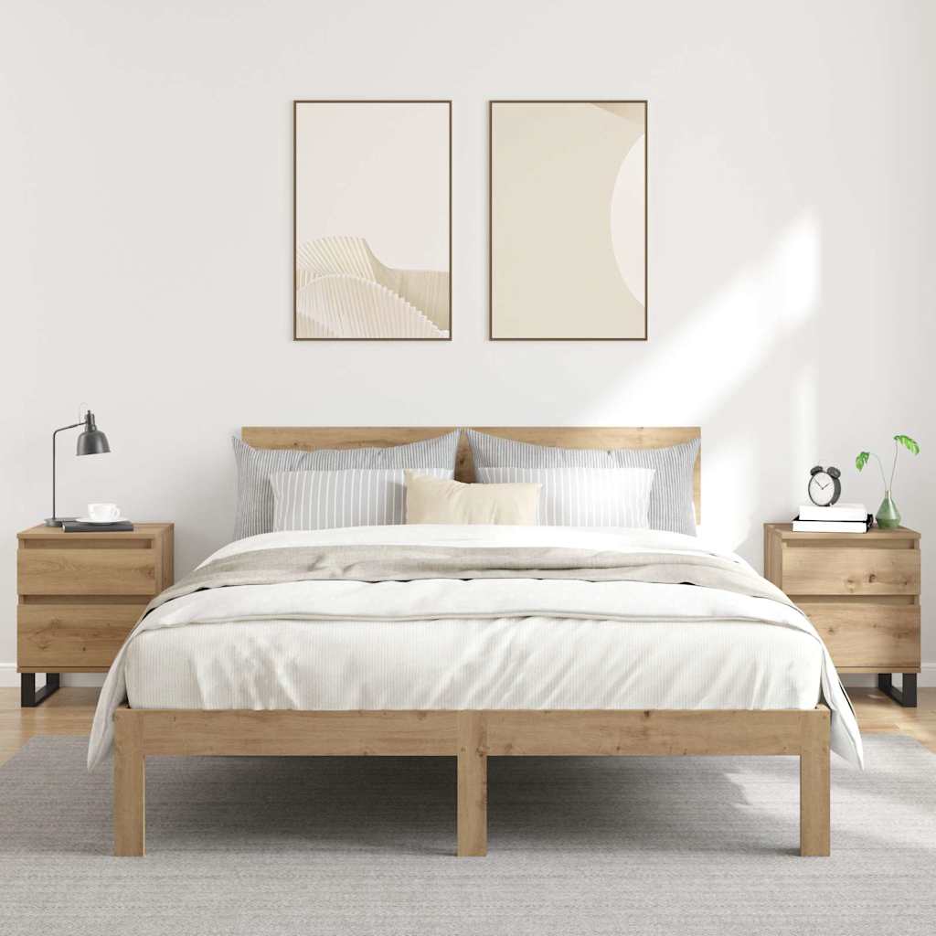 Tables de chevet 2 pcs chêne artisanal 40x35x50 cm - XIOS