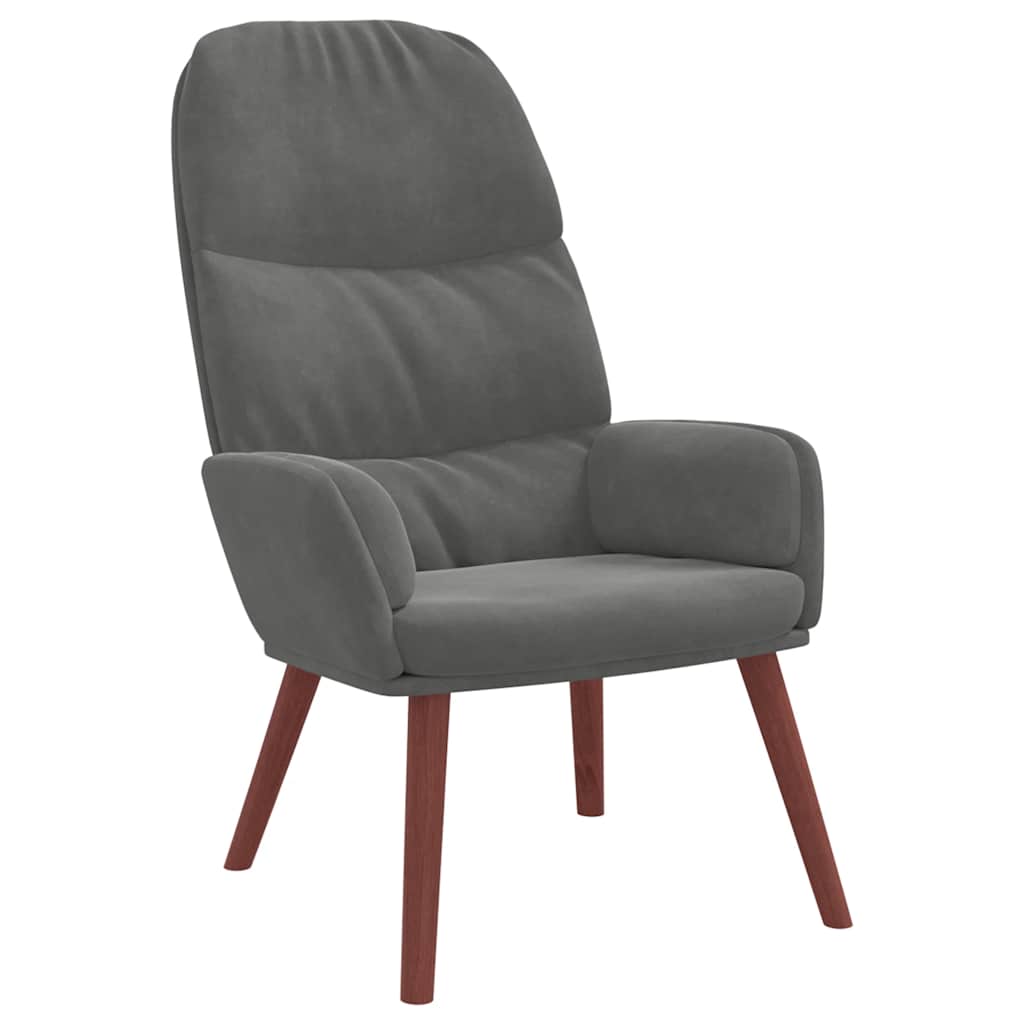 Fauteuil relaxant velours gris foncé - XIOS