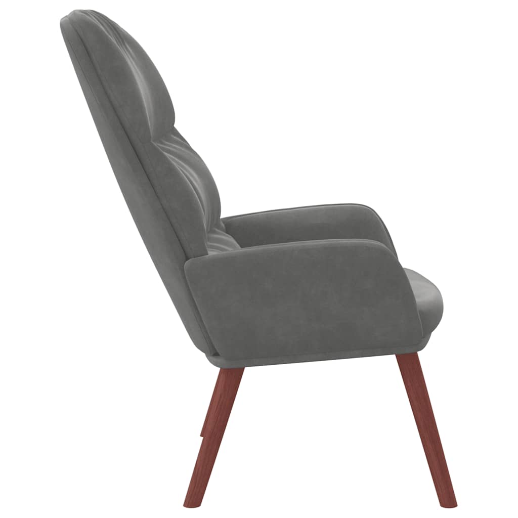 Fauteuil relaxant velours gris foncé - XIOS