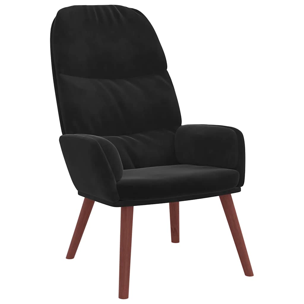 Fauteuil relaxant velours noir - XIOS