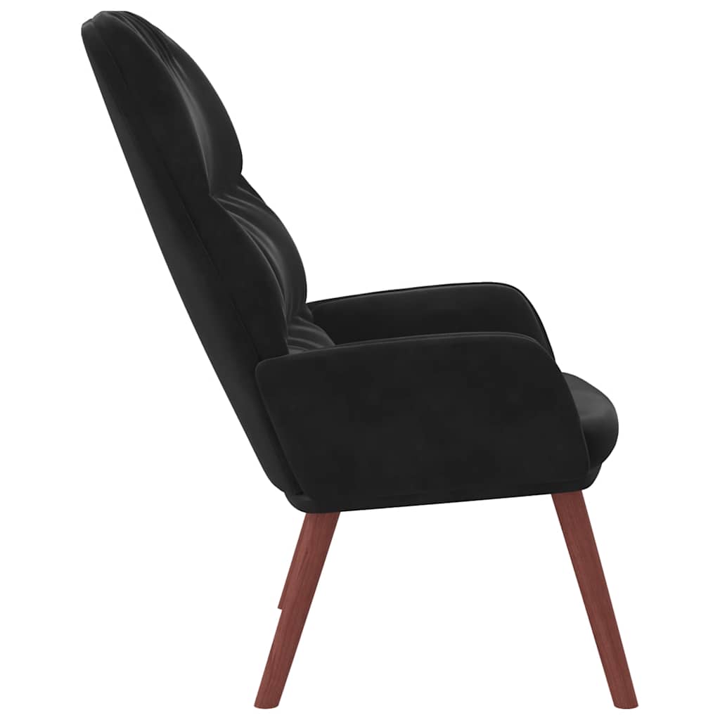 Fauteuil relaxant velours noir - XIOS