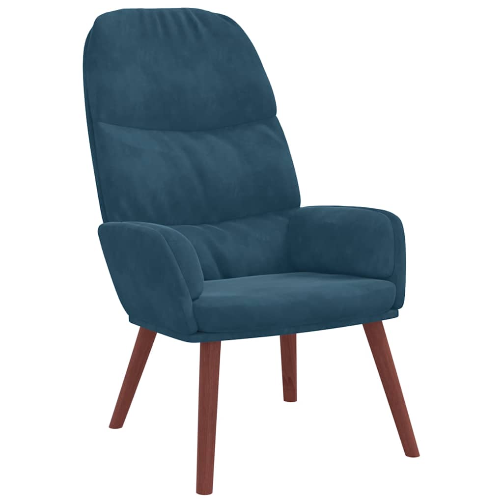 Fauteuil relaxant velours bleu - XIOS