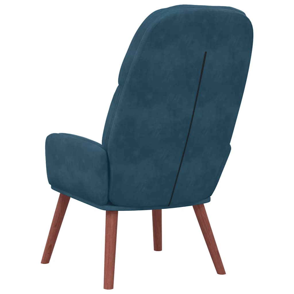 Fauteuil relaxant velours bleu - XIOS
