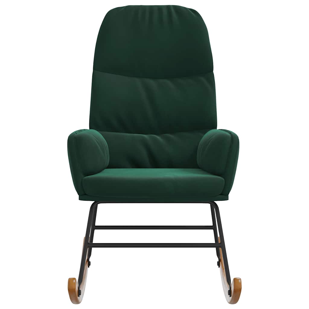 Fauteuil à bascule velours vert foncé - XIOS