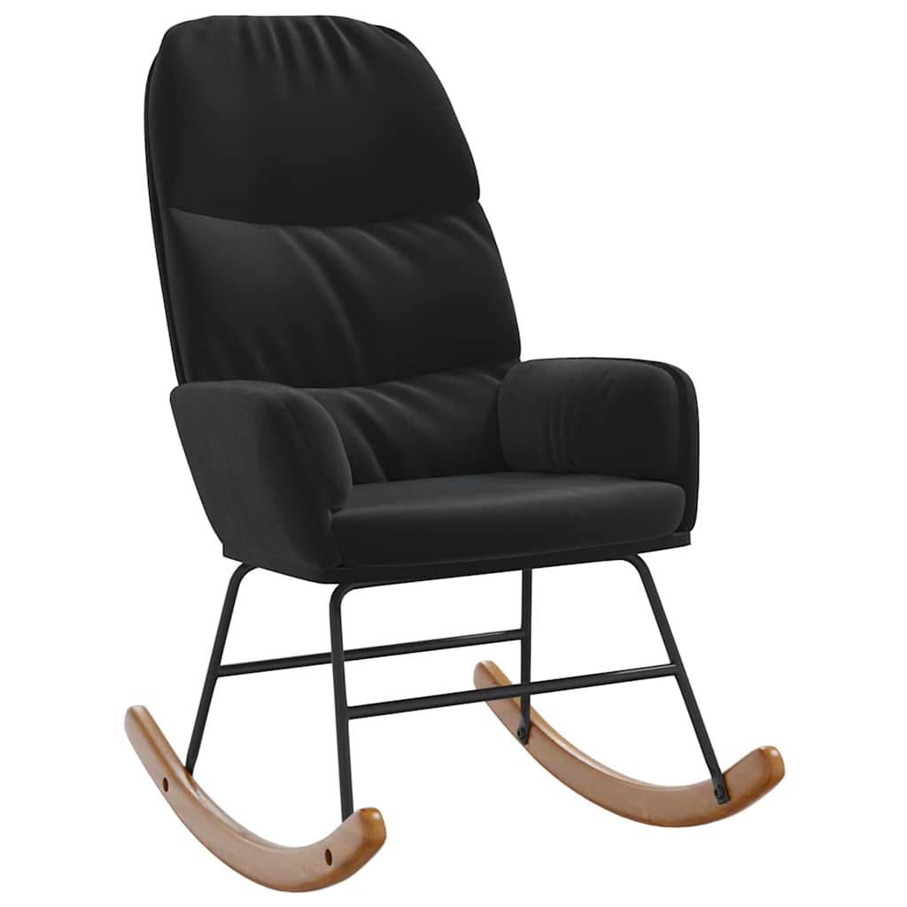 Fauteuil à bascule velours noir - XIOS