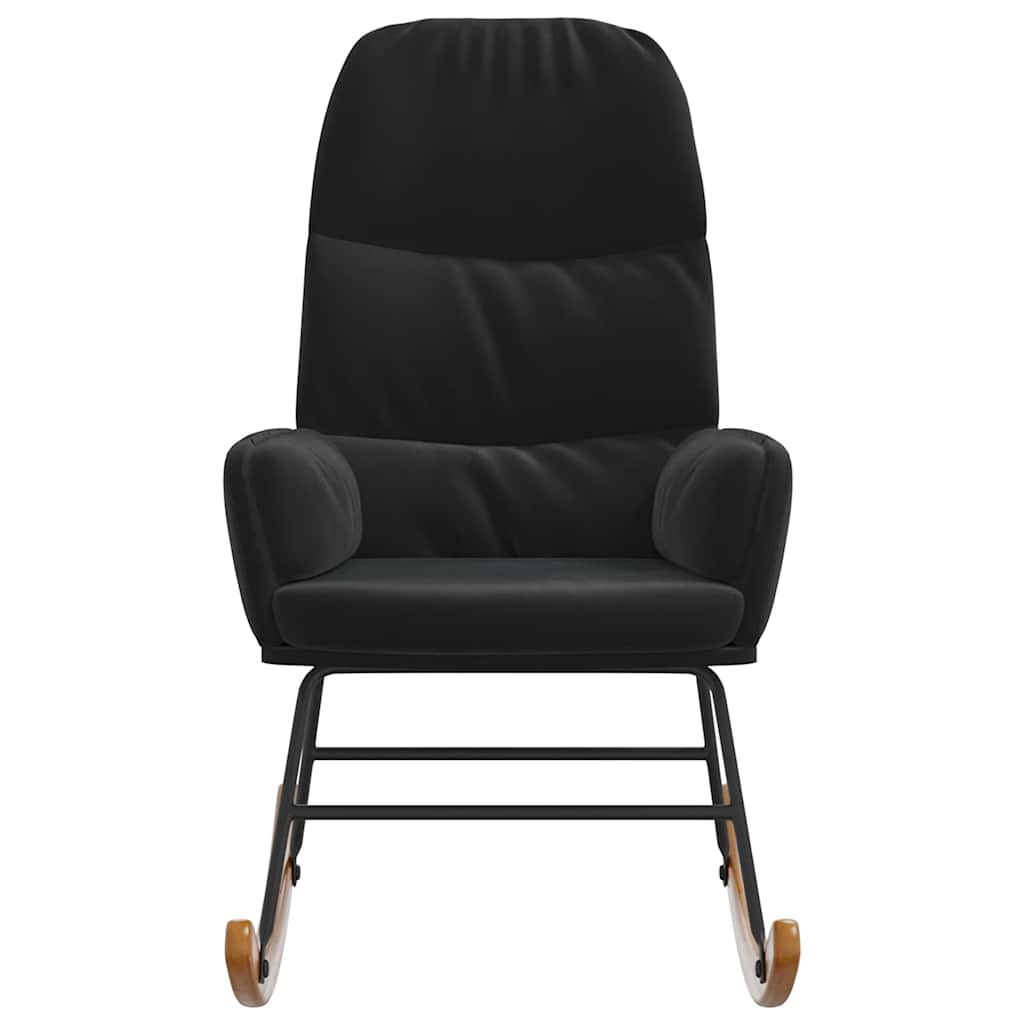 Fauteuil à bascule velours noir - XIOS