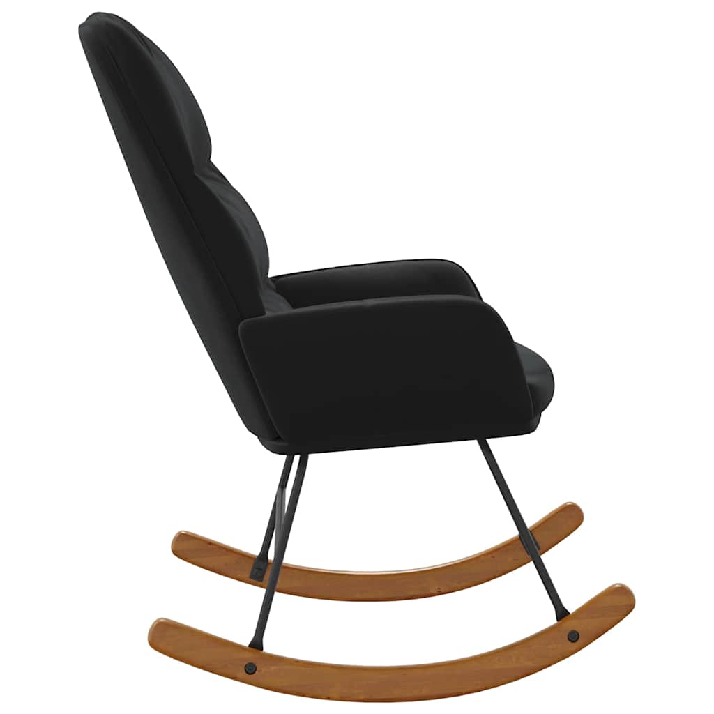 Fauteuil à bascule velours noir - XIOS