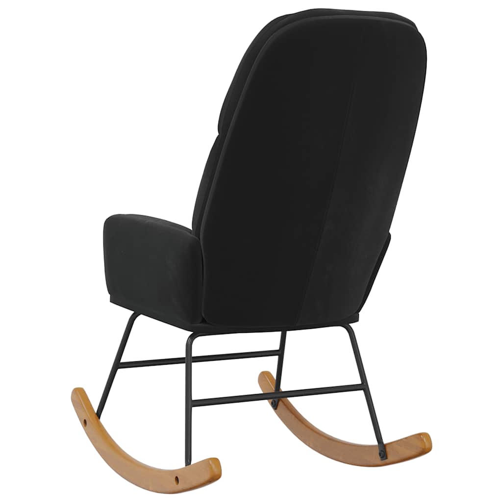 Fauteuil à bascule velours noir - XIOS