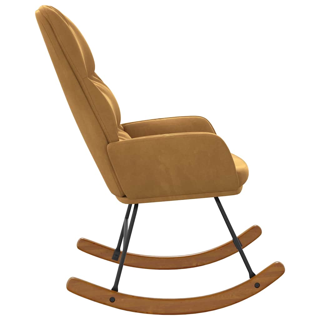 Fauteuil à bascule velours marron - XIOS