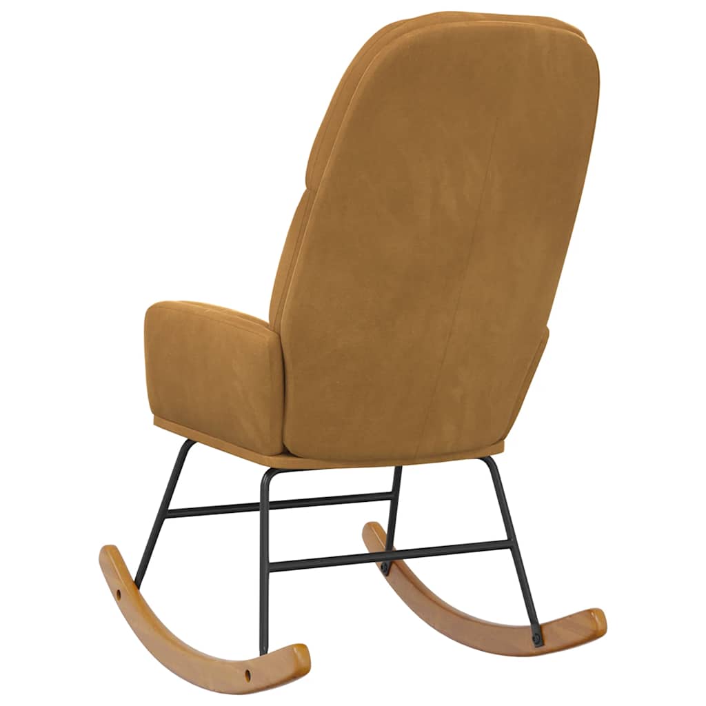 Fauteuil à bascule velours marron - XIOS