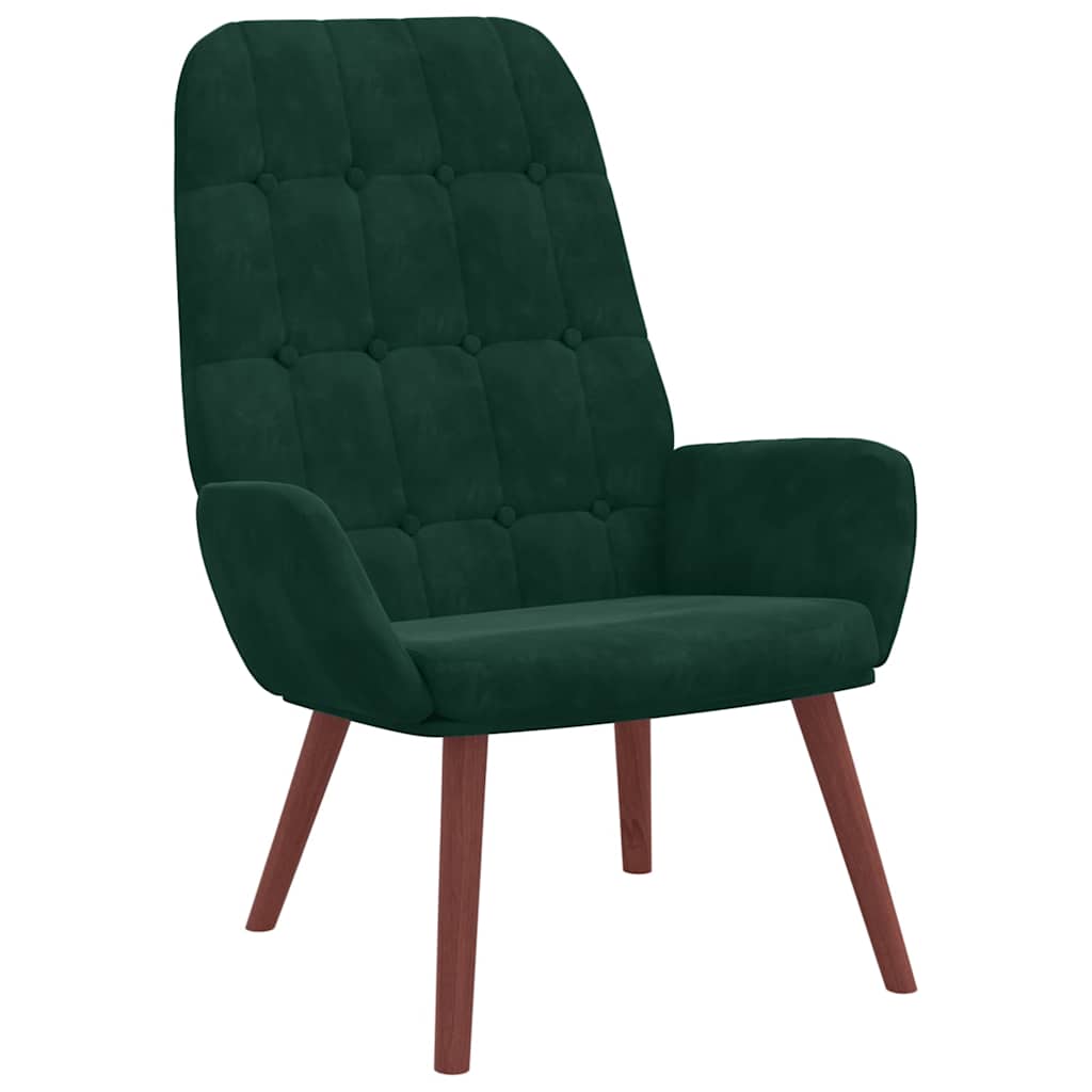 Fauteuil relaxant velours vert foncé - XIOS