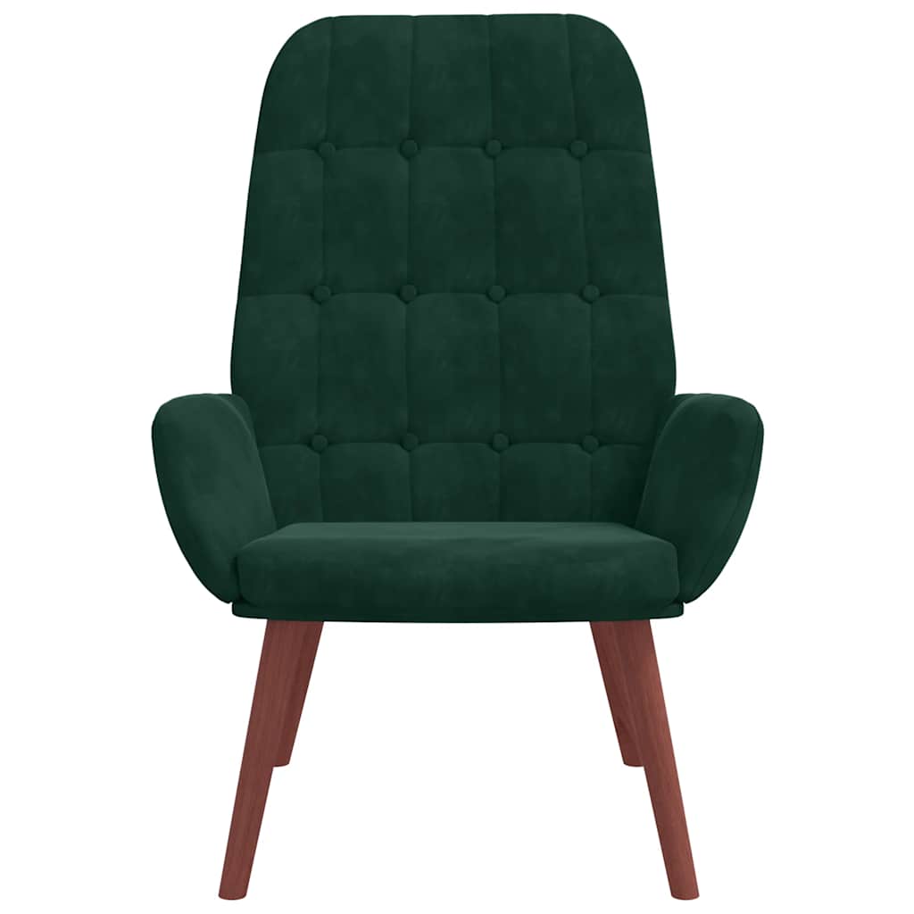 Fauteuil relaxant velours vert foncé - XIOS