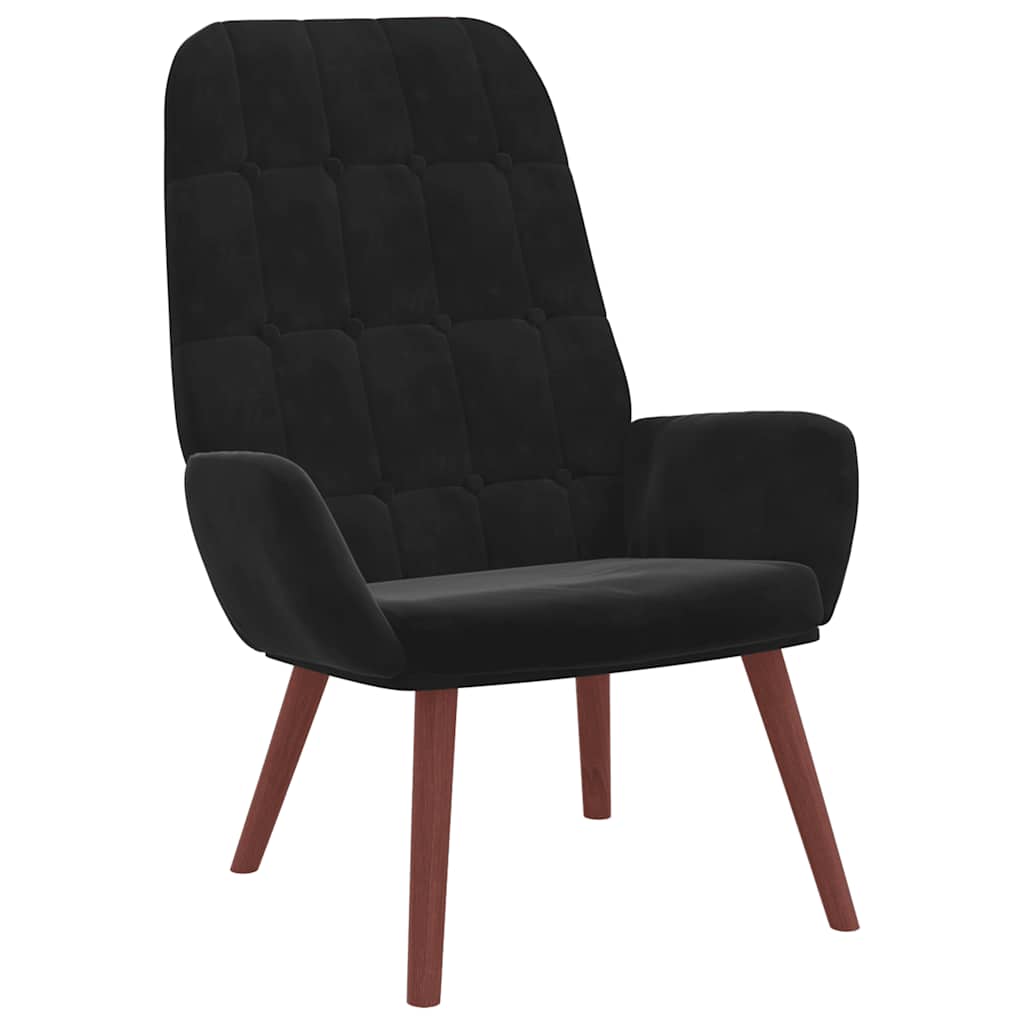 Fauteuil relaxant velours noir - XIOS
