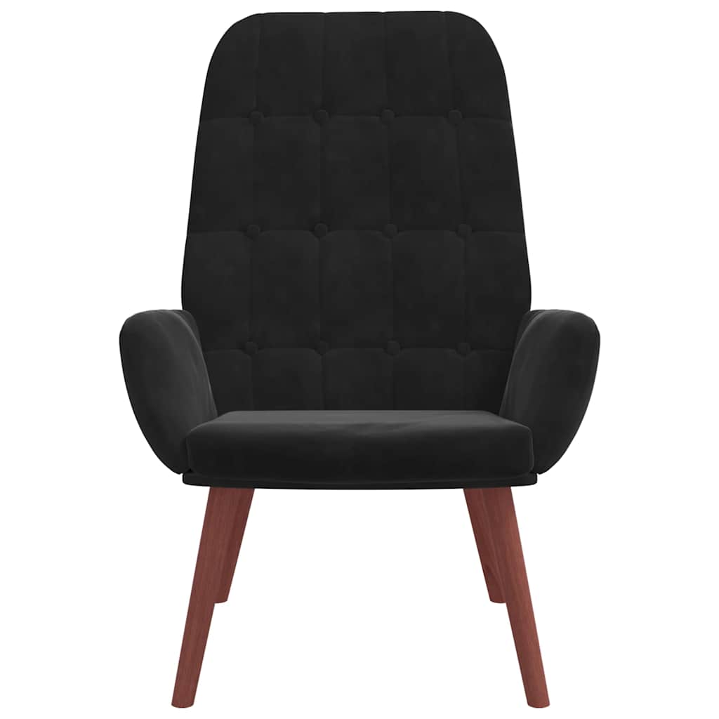 Fauteuil relaxant velours noir - XIOS