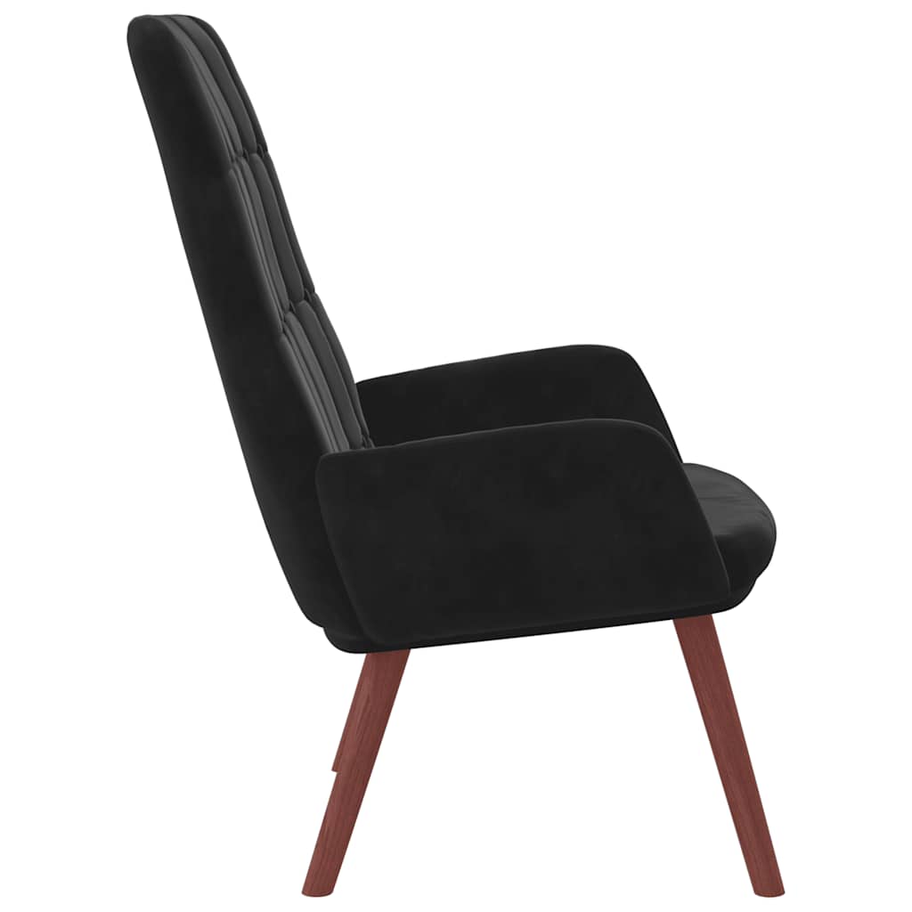 Fauteuil relaxant velours noir - XIOS