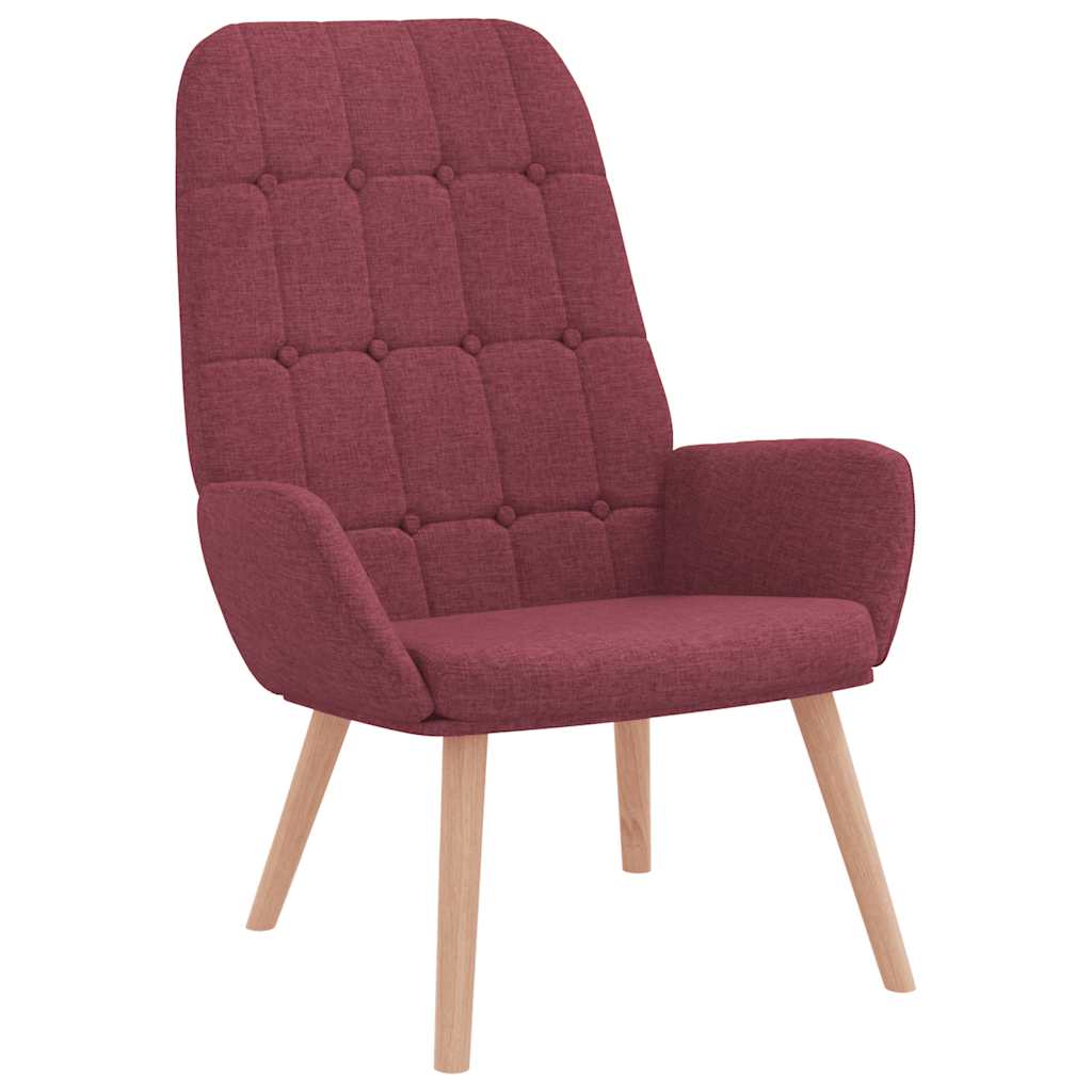 Fauteuil relaxant en tissu rouge vin - XIOS