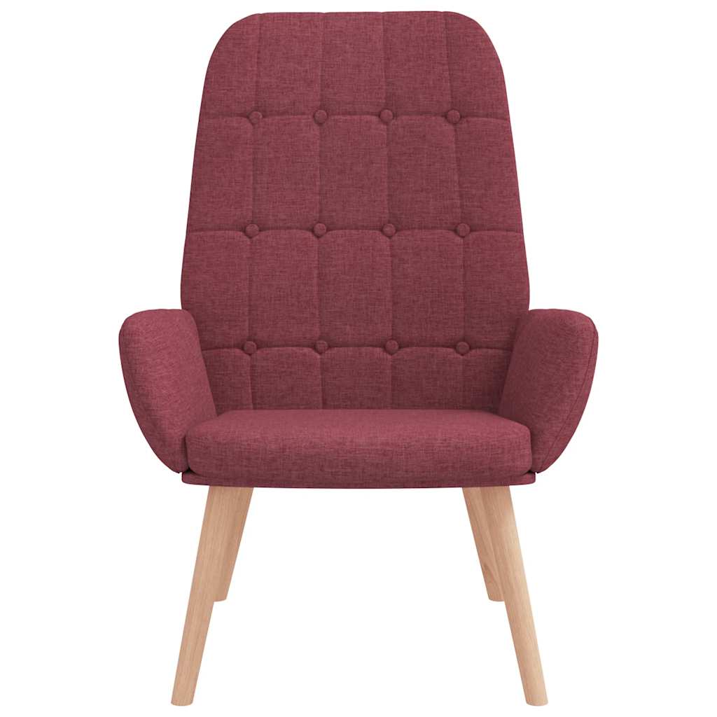 Fauteuil relaxant en tissu rouge vin - XIOS