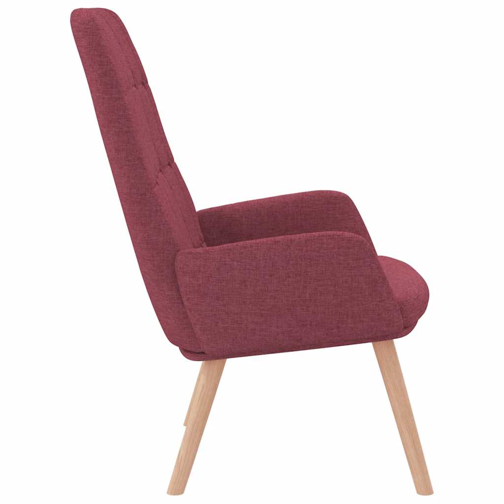 Fauteuil relaxant en tissu rouge vin - XIOS