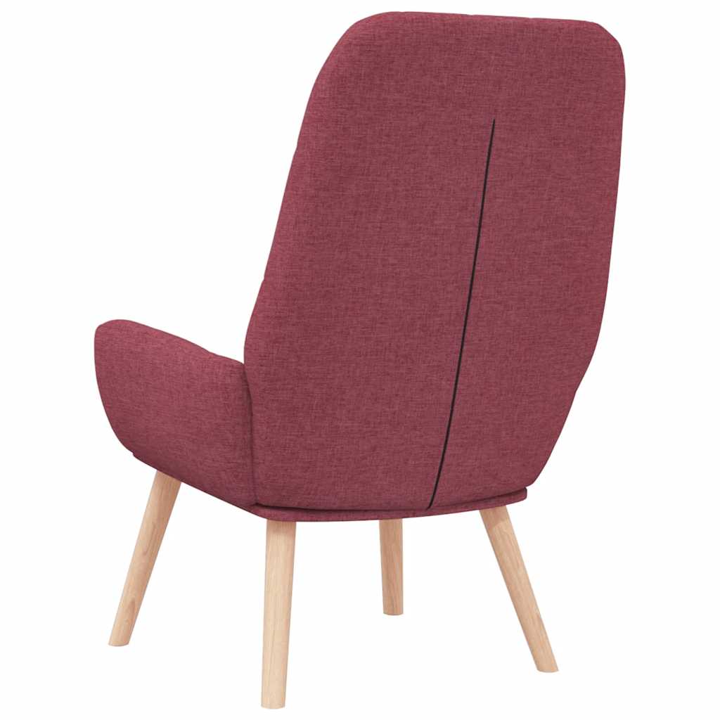 Fauteuil relaxant en tissu rouge vin - XIOS