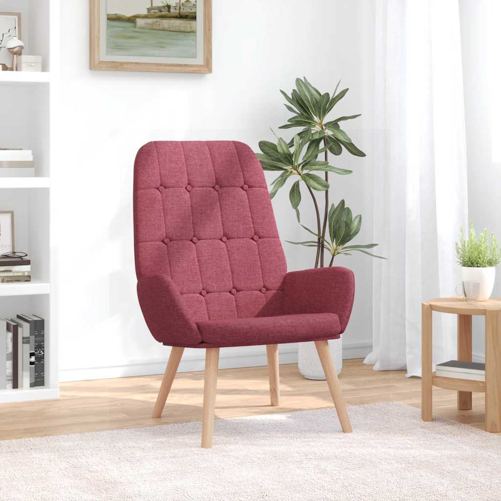 Fauteuil relaxant en tissu rouge vin - XIOS