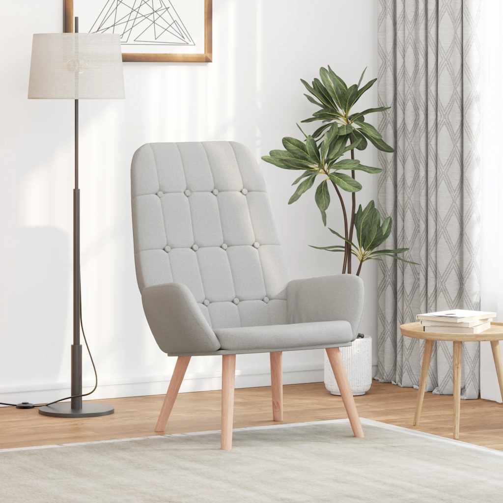 Fauteuil relaxant en tissu gris nuage - XIOS