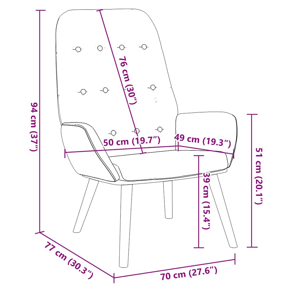 Fauteuil relaxant en jean bleu tissu - XIOS
