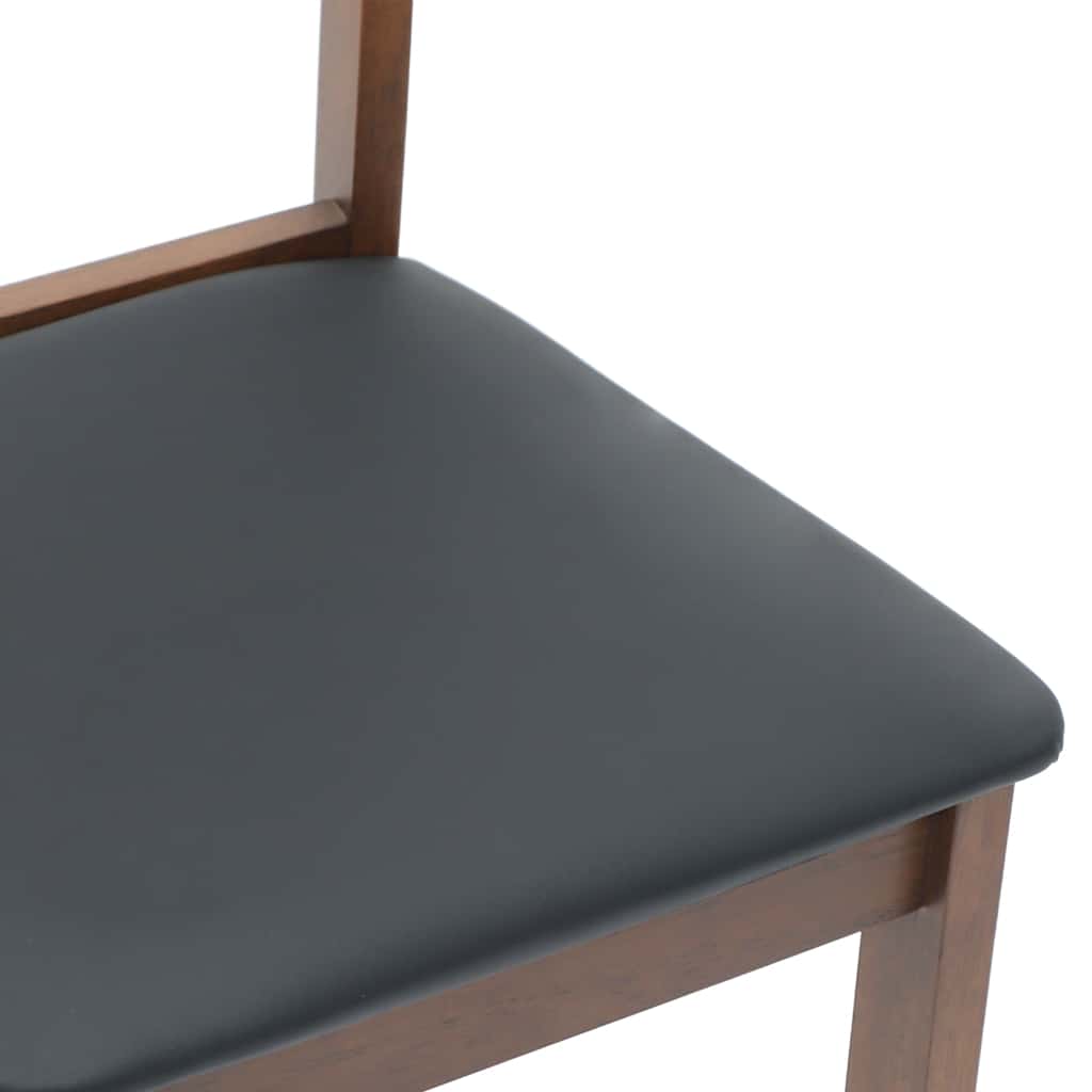 Chaises à manger coussins 2 pcs marron bois massif caoutchouc - XIOS