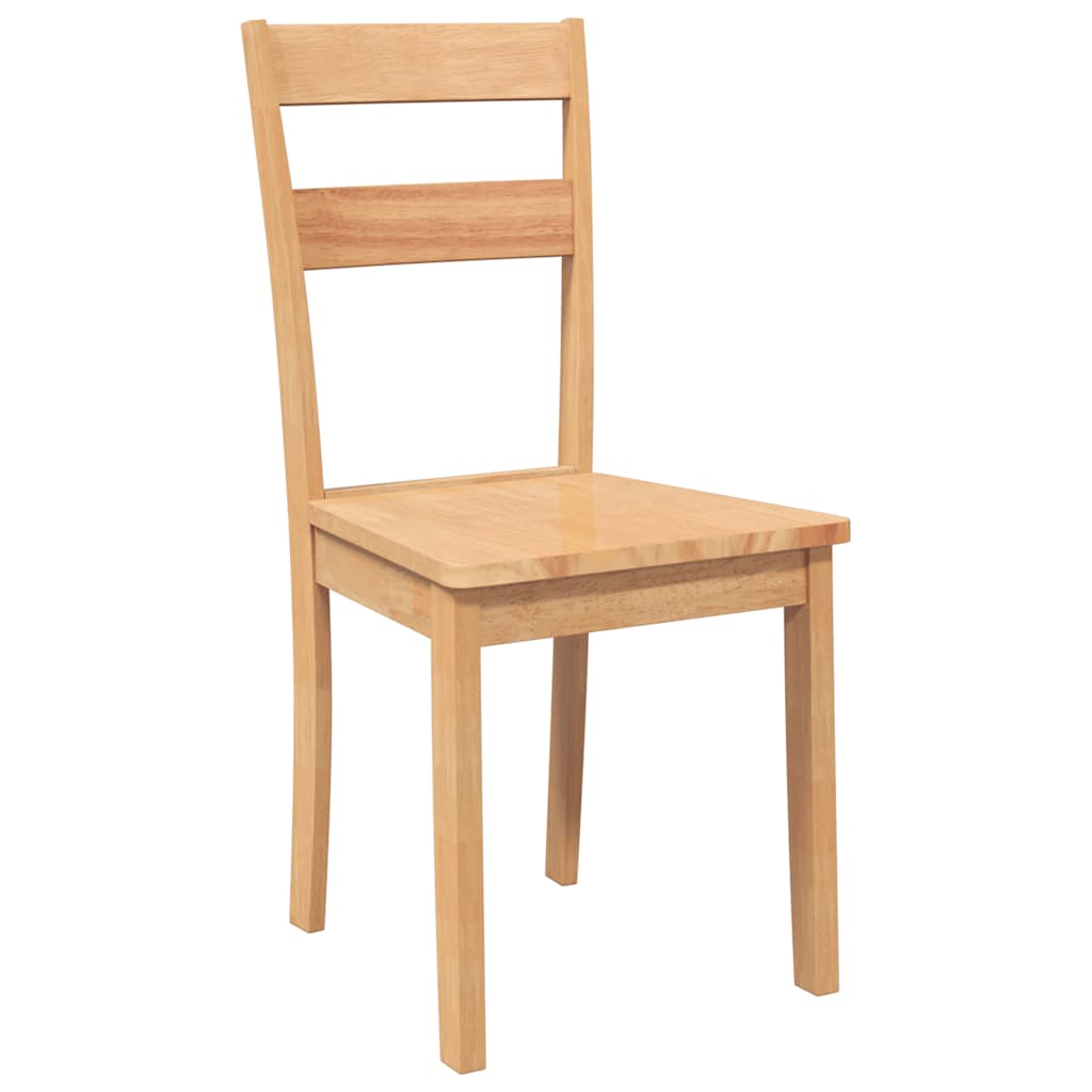 Chaises à manger 2 pcs bois massif naturel caoutchouc - XIOS