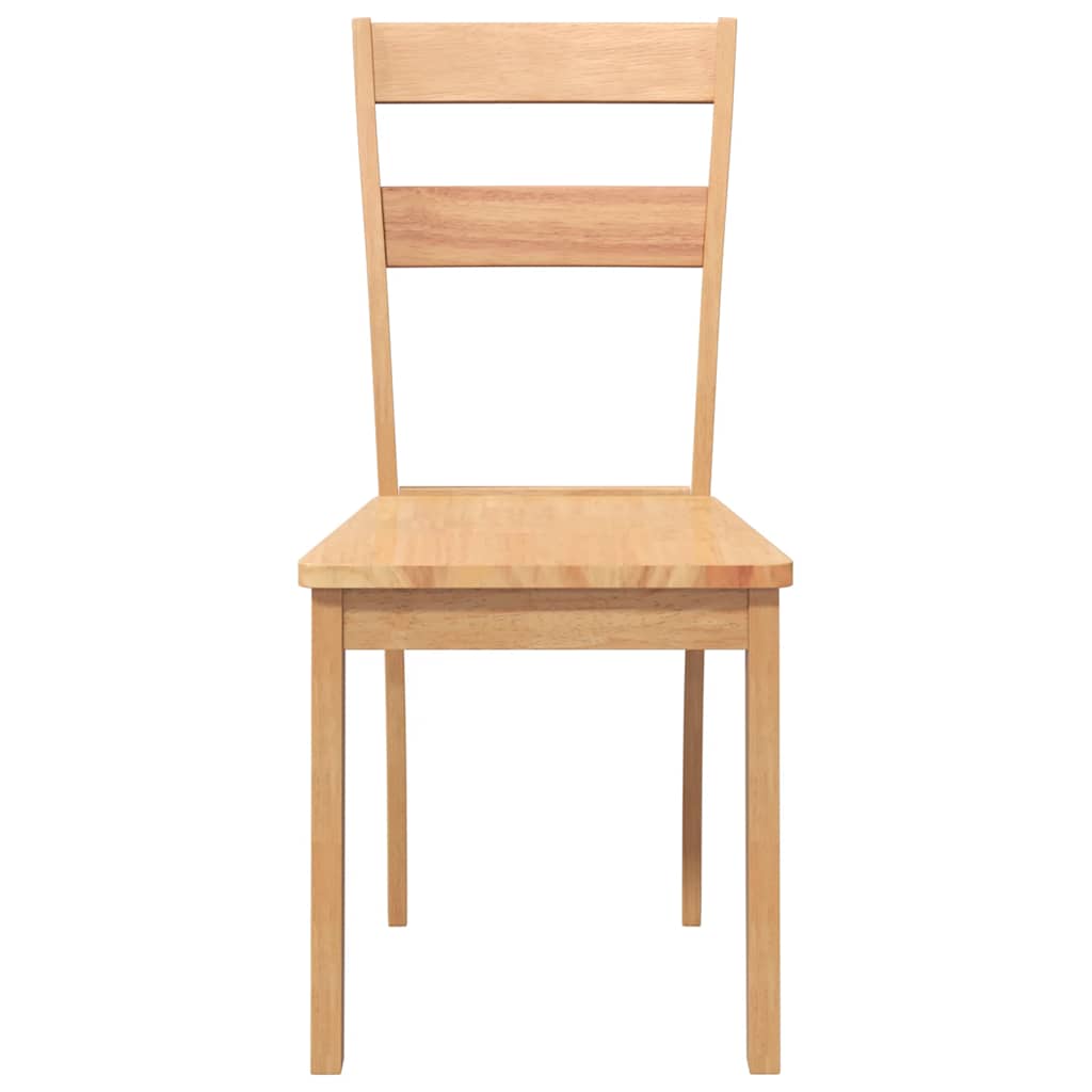 Chaises à manger 2 pcs bois massif naturel caoutchouc - XIOS