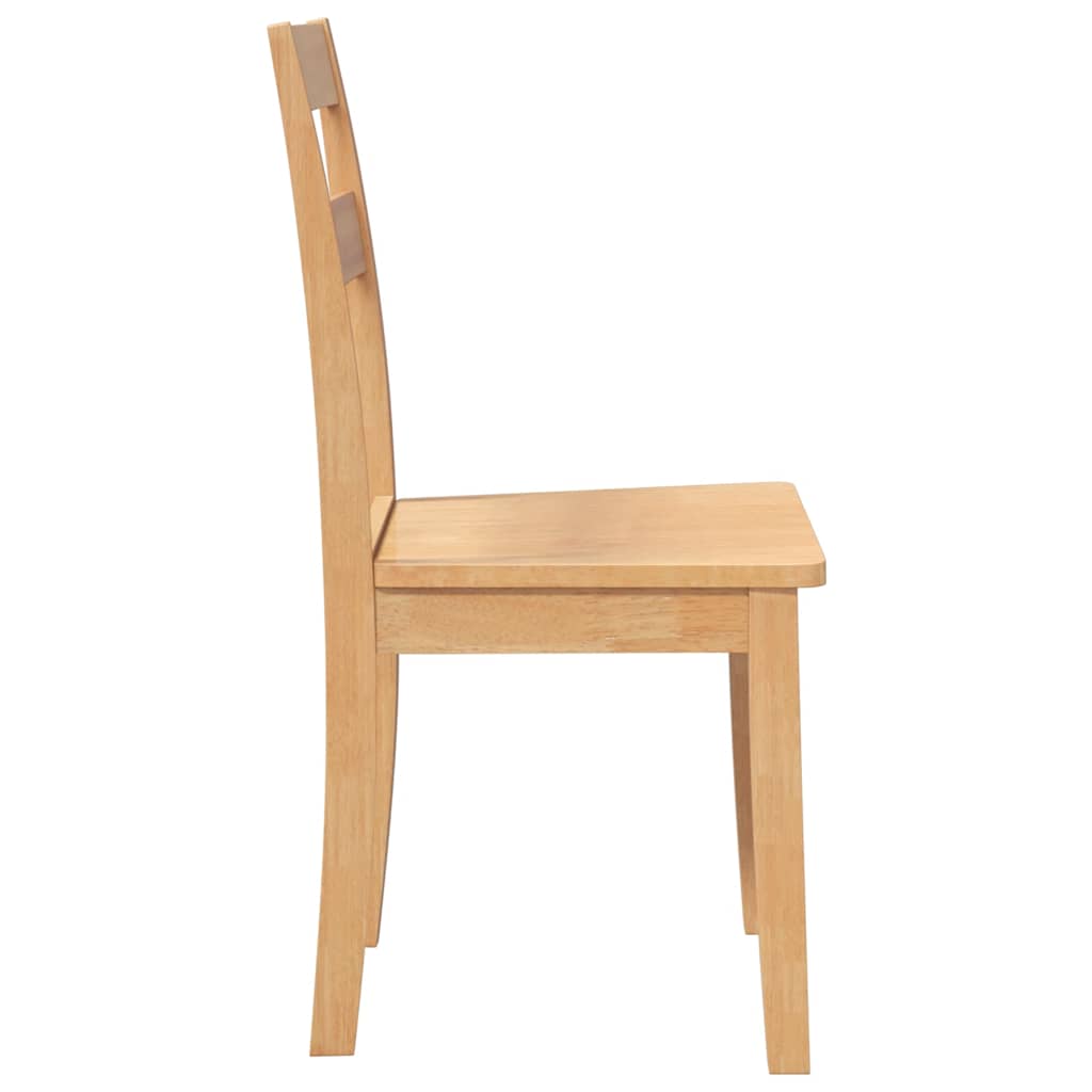 Chaises à manger 2 pcs bois massif naturel caoutchouc - XIOS