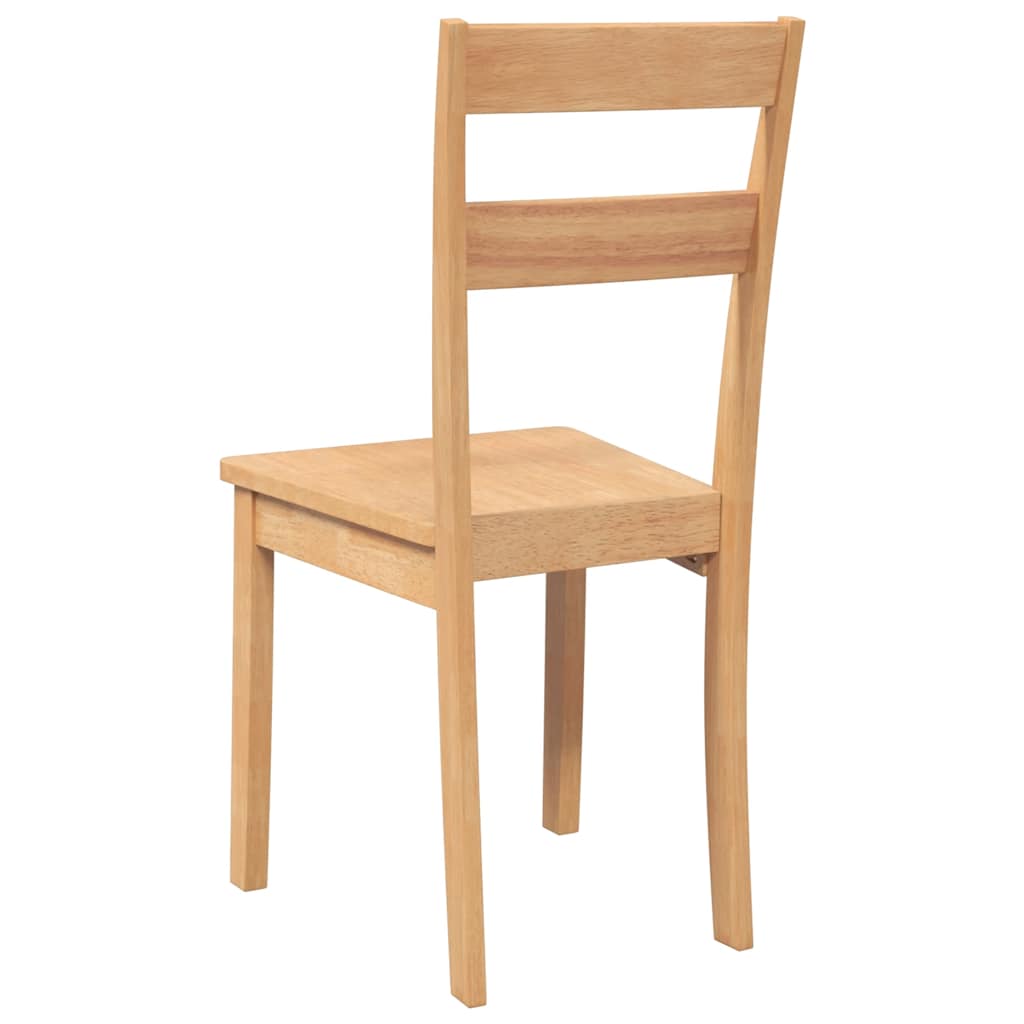 Chaises à manger 2 pcs bois massif naturel caoutchouc - XIOS