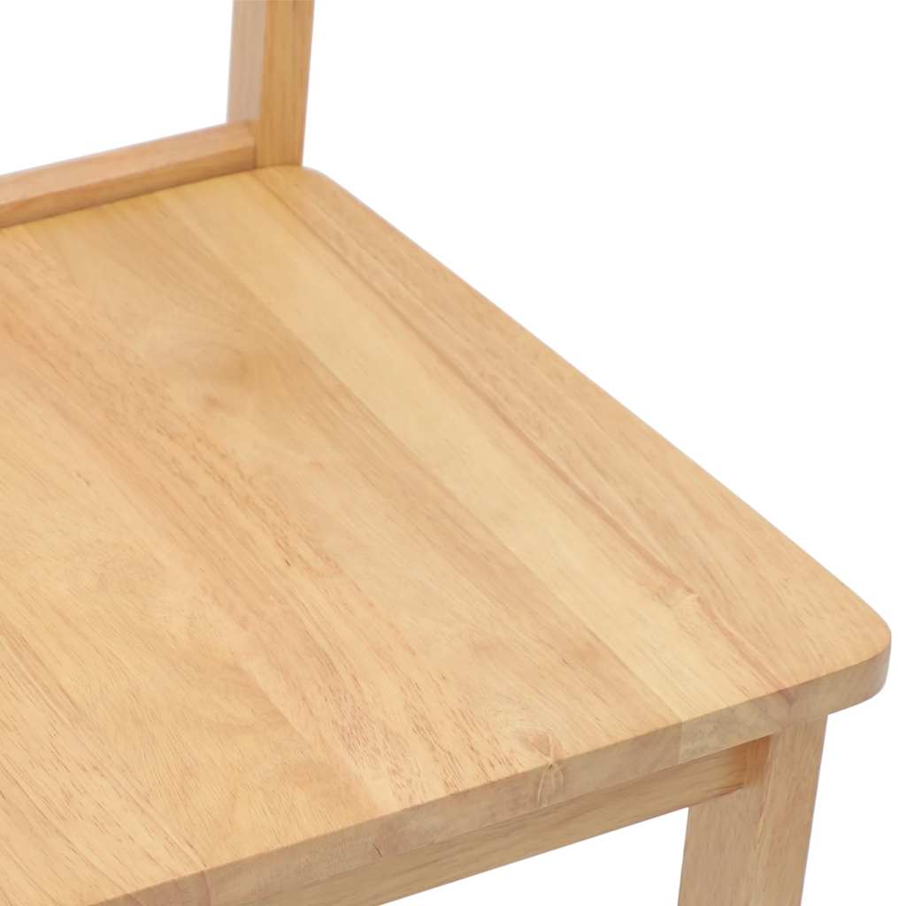 Chaises à manger 2 pcs bois massif naturel caoutchouc - XIOS