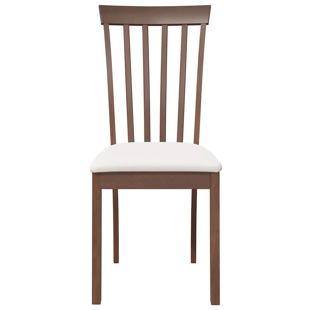 Chaises à manger coussins 2 pcs marron bois massif caoutchouc - XIOS