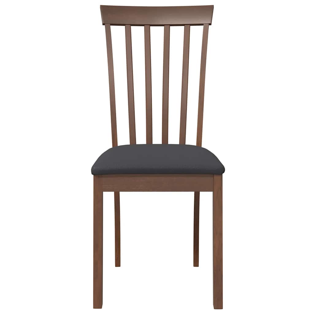 Chaises à manger coussins 2 pcs marron bois massif caoutchouc - XIOS