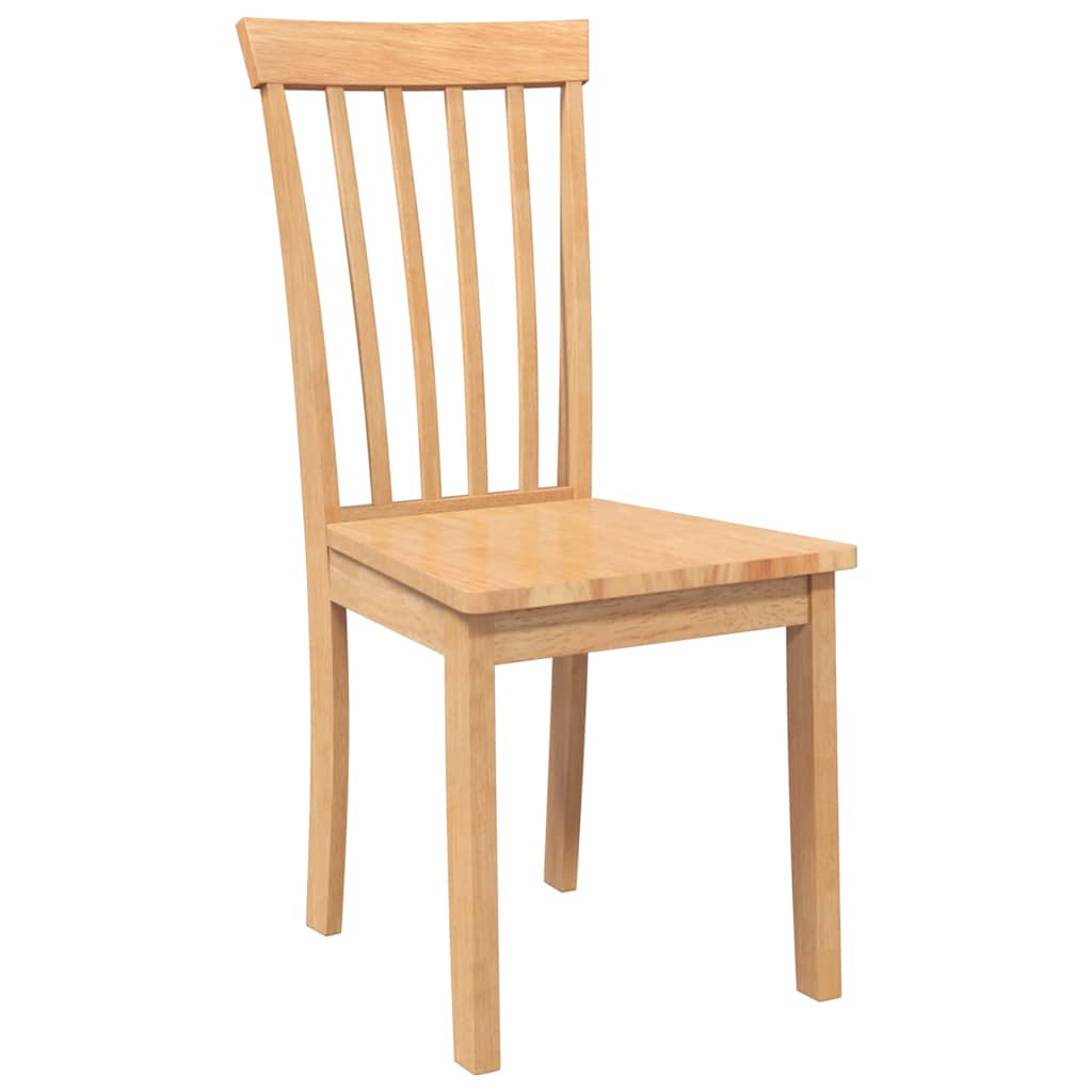 Chaises à manger 2 pcs bois massif naturel caoutchouc - XIOS