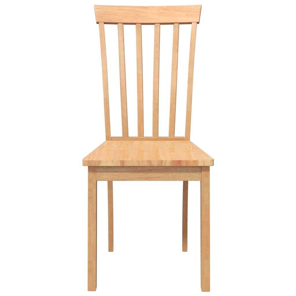 Chaises à manger 2 pcs bois massif naturel caoutchouc - XIOS